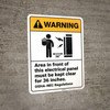 Warning: Electrical Panel Keep Clear Inches ANSI - Wall Sign