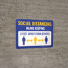 Social Distancing Means Keeping 3 Feet Apart From Others with Graphic Landscape - Wall Sign Social Distancing Means Keeping 3 Feet Apart From Others with Graphic Landscape - Wall Sign