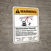 Warning: Electrocution Hazard Maintain Clearance ANSI - Wall Sign