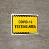 Covid-19 Testing Area Yellow Landscape - Wall Sign Covid-19 Testing Area Yellow Landscape - Wall Sign