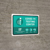 Covid-19 Testing Center Green Landscape - Wall Sign Covid-19 Testing Center Green Landscape - Wall Sign