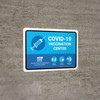 Covid-19 Vaccination Center Blue Landscape - Wall Sign