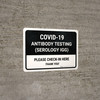 Welcome: Anitibody Testing (Serology IGG) Please Check-In Here Black Landscape - Wall Sign Welcome: Anitibody Testing (Serology IGG) Please Check-In Here Black Landscape - Wall Sign