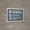 Post Vaccine Waiting Area Down Arrow Landscape - Wall Sign