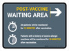 Post Vaccine Waiting Area Right Arrow Landscape - Wall Sign Post Vaccine Waiting Area Right Arrow Landscape - Wall Sign