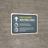 Post Vaccine Waiting Area Up Arrow Landscape - Wall Sign