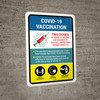2 Doses Covid-19 Vaccinations Required Portrait - Wall Sign