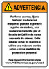 Warning: Raw Wood Exposure Spanish Prop 65 - Wall Sign Warning: Raw Wood Exposure Spanish Prop 65 - Wall Sign
