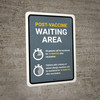 Post Vaccine Waiting Area Portrait - Wall Sign Post Vaccine Waiting Area Portrait - Wall Sign