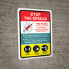 Stop The Spread: 2 Doses Covid-19 Vaccinations Required Portrait - Wall Sign Stop The Spread: 2 Doses Covid-19 Vaccinations Required Portrait - Wall Sign