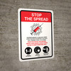 Stop The Spread: Covid-19 Vaccinations Max Immunity Portrait - Wall Sign