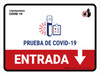 Covid-19 Testing Entrance With Icon Down Arrow Spanish Landscape - Wall Sign Covid-19 Testing Entrance With Icon Down Arrow Spanish Landscape - Wall Sign