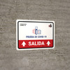 Covid-19 Testing Exit With Icon Up Arrow Spanish Landscape - Wall Sign