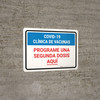 Covid-19 Vaccine Clinic Schedule 2nd Dose Here Spanish Landscape - Wall Sign Covid-19 Vaccine Clinic Schedule 2nd Dose Here Spanish Landscape - Wall Sign