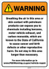 Warning: Vehicle Repair Facilities Prop 65 - Wall Sign