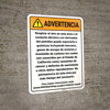 Warning: Vehicle Repair Facilities Spanish Prop 65 - Wall Sign Warning: Vehicle Repair Facilities Spanish Prop 65 - Wall Sign