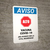 Notice: Covid-19 Vaccine Please Do Not Proceed Spanish Portrait - Wall Sign
