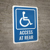 Access At Rear Portrait - Wall Sign Access At Rear Portrait - Wall Sign