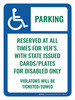 Accessible Parking For VEH's Portrait - Wall Sign Accessible Parking For VEH's Portrait - Wall Sign