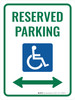 Accessible Reserved Parking (Double Arrow) Portrait - Wall Sign