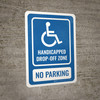 Handicapped Drop Off Zone Portrait - Wall Sign Handicapped Drop Off Zone Portrait - Wall Sign