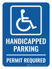 Handicapped Parking Permit Required Portrait - Wall Sign Handicapped Parking Permit Required Portrait - Wall Sign