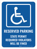 Reserved Parking Permit Required Portrait - Wall Sign Reserved Parking Permit Required Portrait - Wall Sign