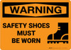 Warning: PPE Safety Shoes - Wall Sign
