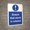 Ensure That Stock Is Rotated Stock Management Portrait - Wall Sign Ensure That Stock Is Rotated Stock Management Portrait - Wall Sign
