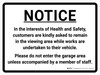Notice: In the Interest of Health and Safety Landscape - Wall Sign