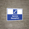 Service Reception Blue with Icon Landscape - Wall Sign Service Reception Blue with Icon Landscape - Wall Sign