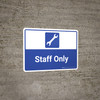 Staff Only Blue with Icon Landscape - Wall Sign Staff Only Blue with Icon Landscape - Wall Sign