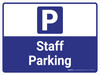 Staff Parking Blue with P Icon Landscape - Wall Sign Staff Parking Blue with P Icon Landscape - Wall Sign