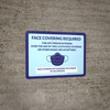 Face Covering Required For Any Person Entering Over The Age Of Two - Face Covering Not Required With Proof Of Vaccination Landscape - Wall Sign