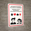 Face Mask Not Required With Proof Of Vaccination Bilingual Spanish Casino Portrait - Wall Sign