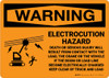 Warning: Electrocution Hazard Serious Injury Will Result - Wall Sign