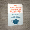 All Unvaccinated Guests Must Wear A Mask - Thank You With Mask Icon Portrait - Wall Sign