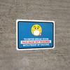 Face Mask Not Required with Proof of Vaccine To Enter Break Room with Emoji Blue Landscape - Wall Sign