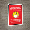 Beyond This Point No Face Mask Required With Emoji Red Bilingual Portrait - Wall Sign Beyond This Point No Face Mask Required With Emoji Red Bilingual Portrait - Wall Sign