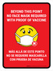 Beyond This Point No Face Mask Required With Emoji Red Bilingual Portrait - Wall Sign Beyond This Point No Face Mask Required With Emoji Red Bilingual Portrait - Wall Sign
