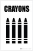 Crayons with Icon Portrait - Label Crayons with Icon Portrait - Label