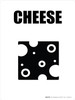 Cheese with Icon Portrait - Wall Sign