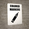Colored Markers with Icon Portrait - Wall Sign