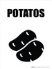 Potatos with Icon Portrait - Wall Sign Potatos with Icon Portrait - Wall Sign