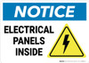 Notice: Electrical Panels Inside With Graphic - Wall Sign