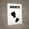 Sockets with Icon Portrait - Wall Sign Sockets with Icon Portrait - Wall Sign