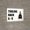 Tooling Rack A-G with Icon Landscape - Wall Sign Tooling Rack A-G with Icon Landscape - Wall Sign