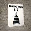Tooling Rack A-G with Icon Portrait - Wall Sign Tooling Rack A-G with Icon Portrait - Wall Sign