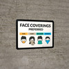 Face Coverings Preferred Mask Scarf Neck Gaiter Bandana Icons - Wall Sign Face Coverings Preferred Mask Scarf Neck Gaiter Bandana Icons - Wall Sign