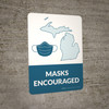 Masks Encouraged Michigan State Outline - Wall Sign Masks Encouraged Michigan State Outline - Wall Sign
